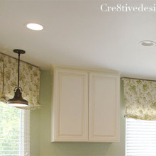 Relaxed roman Shade in a kitchen