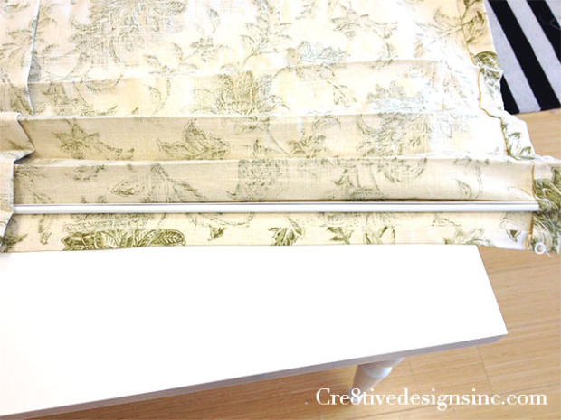 Relaxed roman Shade tutorial dowel