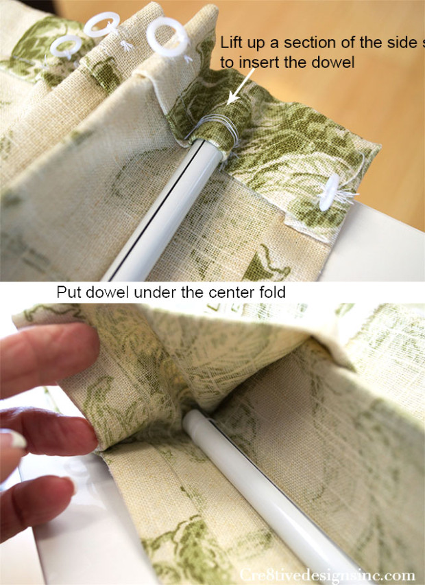 Relaxed roman Shade tutorial witha dowel