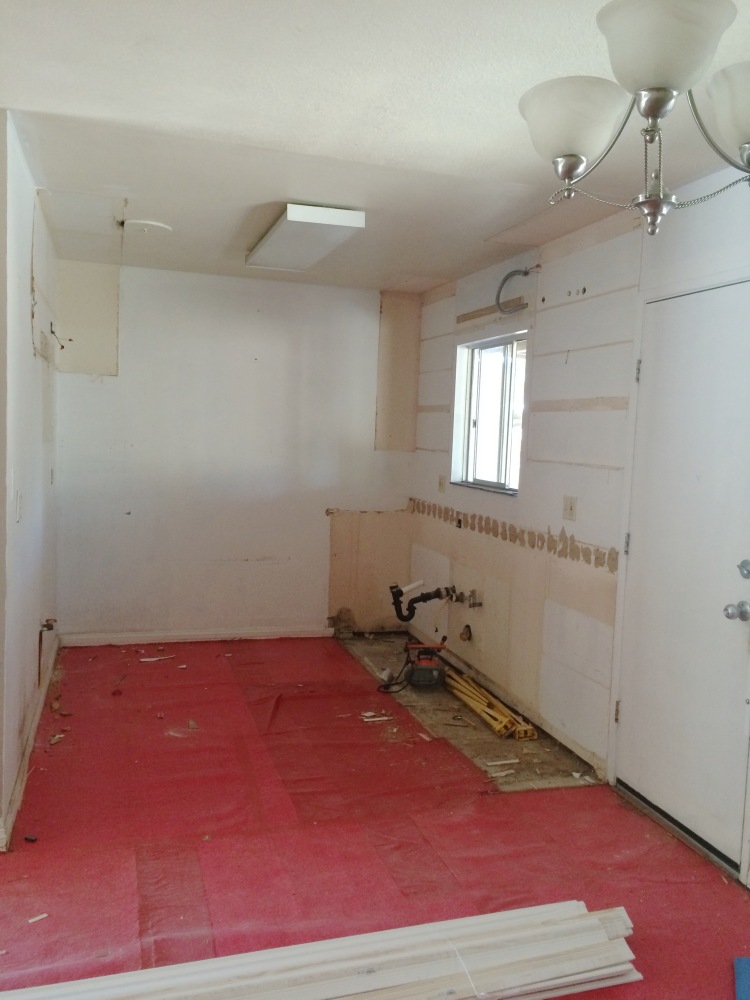 Gutted kitchen