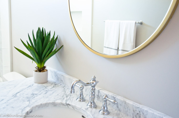 bathroom remodel using restoration hardware vanity